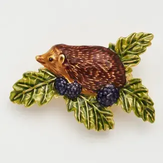 Fable England Hedgehog and Blackberry Brooch