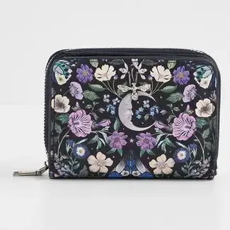 Fable England Selene Print Small Wallet in Navy
