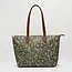 Fable England Edith Orla Scene Print Tote Bag in Khaki