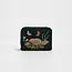 Fable England Hedgehog Embroidered Small Wallet in Forest Green Velvet