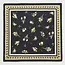 Fable England Black Nouveau Floral Small Square Scarf
