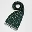 Fable England Niva Long Fringed Scarf in Forest Green