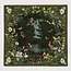 Fable England Orla Narrative Medium Square Scarf in Khaki