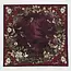 Fable England Orla Narrative Medium Square Scarf in Burgundy