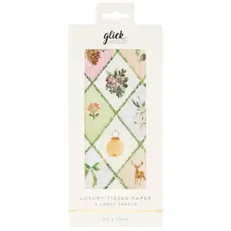 Tissue - Winter Weave Pine Mist - 4 Sheets