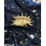 Fable England Zodiac Medium Square Scarf in Navy
