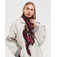 Fable England Orla Narrative Medium Square Scarf in Burgundy