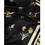 Fable England Black Nouveau Floral Small Square Scarf