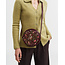 Fable England Chloe Owl Embroidered Circle Bag in Burgundy