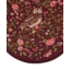 Fable England Chloe Owl Embroidered Circle Bag in Burgundy