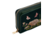 Fable England Hedgehog Embroidered Small Wallet in Forest Green Velvet