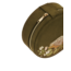Fable England Hedgehog Embroidered Round Jewellery Box in Khaki Suedette
