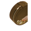 Fable England Hedgehog Embroidered Round Jewellery Box in Khaki Suedette