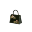 Fable England Eliza Wren Embroidered Top Handle Bag in Green Velvet