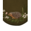 Fable England Chloe Hedgehog Embroidered Circle Bag in Khaki Suede