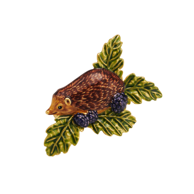 Fable England Hedgehog and Blackberry Brooch