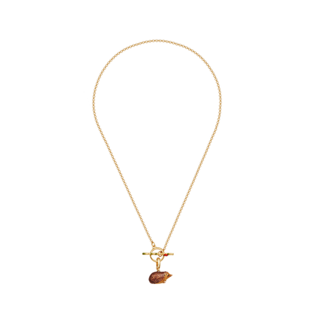 Fable England Ladybird and Hedgehog Toggle Necklace