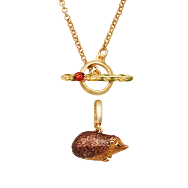Fable England Ladybird and Hedgehog Toggle Necklace
