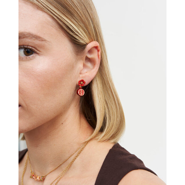 Fable England Blossom & Pomegranate Drop Earrings