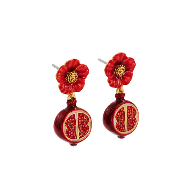 Fable England Blossom & Pomegranate Drop Earrings
