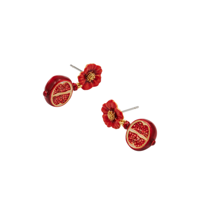 Fable England Blossom & Pomegranate Drop Earrings