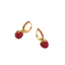 Fable England Orla Raspberry Huggie Earrings