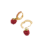 Fable England Orla Raspberry Huggie Earrings