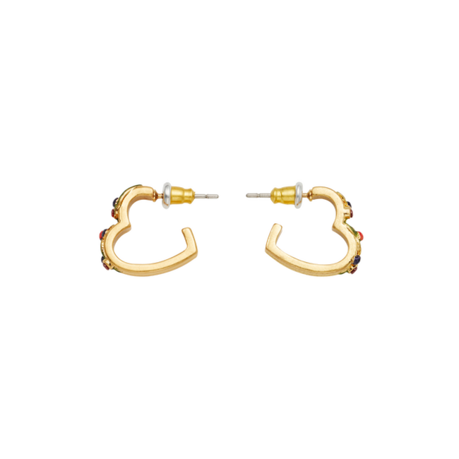 Fable England Orla Hedgerow Heart Hoop Earrings