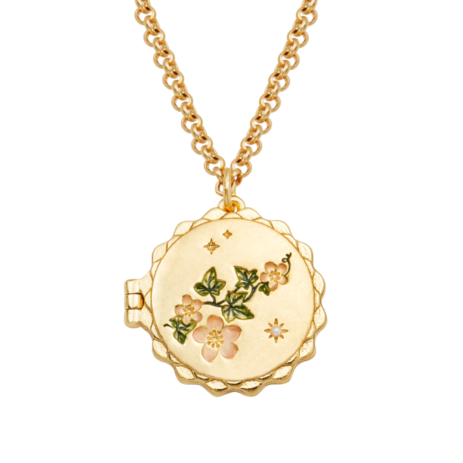 Fable England Ivy Blossom Locket Necklace