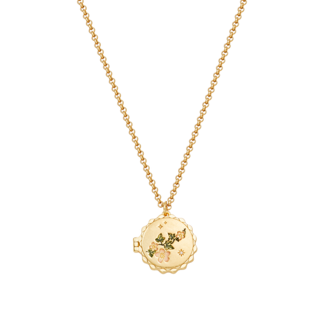 Fable England Ivy Blossom Locket Necklace