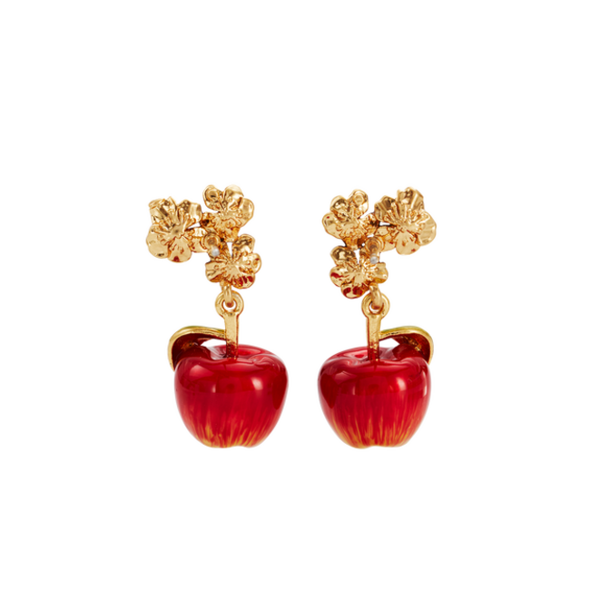 Fable England Apple Blossom Drop Earrings