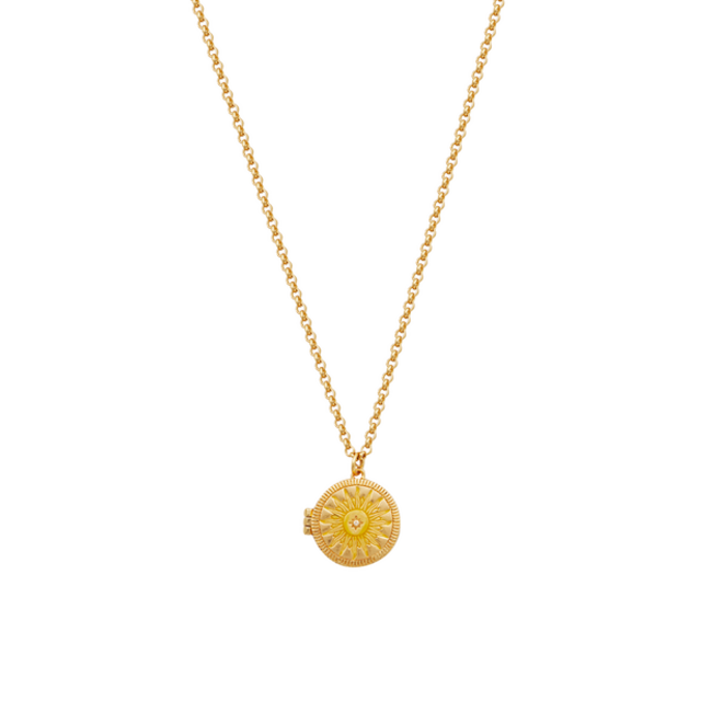 Fable England Sun Locket Necklace