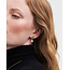 Fable England Oak Leaf Pearl Drop Gold Earrings