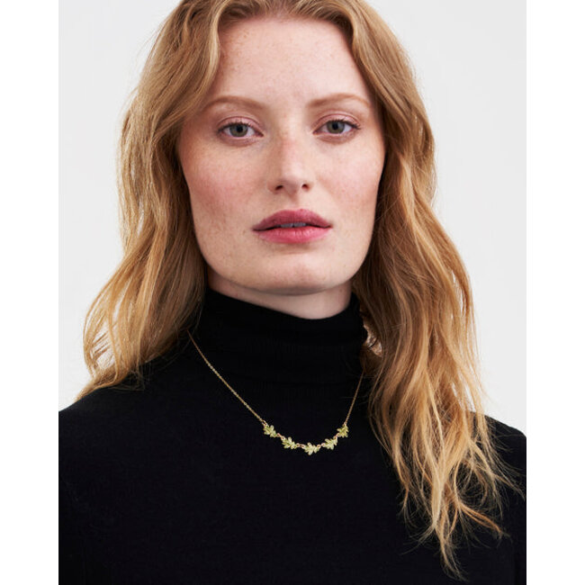 Fable England Oak Leaf Gold Choker Necklace