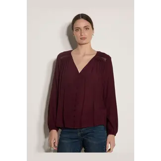 Apricot Painterly Sarasa Ruffle Blouse