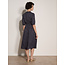 Apricot Mini Dot Button Through Midi Dress