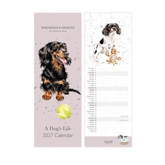 Wrendale 'A DOG'S LIFE' Dog Slim Calendar 2027