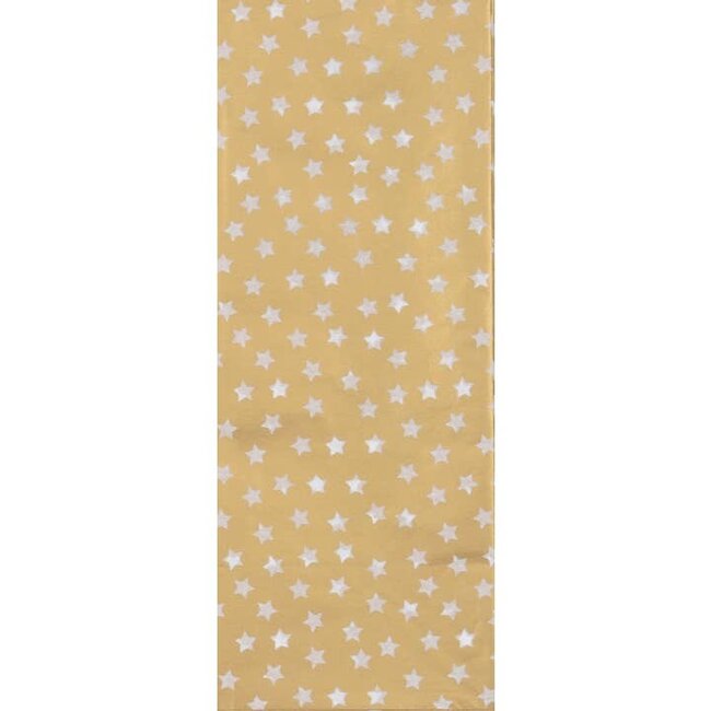 Tissue - Metallic Gold Stars - 4 Sheets