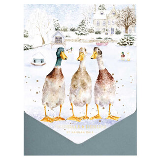 Wrendale 'CHRISTMAS ON THE POND' Ducks - Set of 8 - Christmas Cards