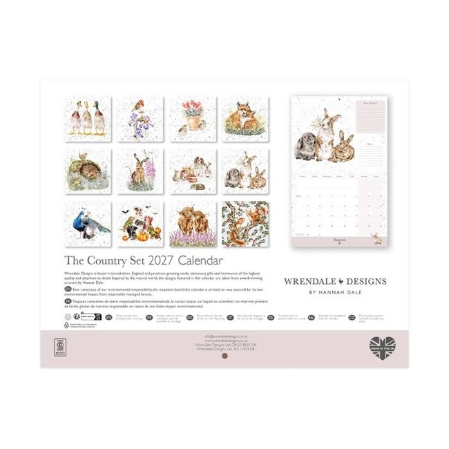 Wrendale 'THE COUNTRY SET' Landscape Calendar 2027