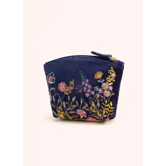 Powder Design Ltd Navy Floral Hedgerow Mini Pouch
