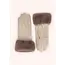 Powder Design Ltd Bettina Faux Suede/Fur Gloves in Cream