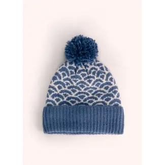 Powder Design Ltd Agatha Pompom Hat in Denim Mix
