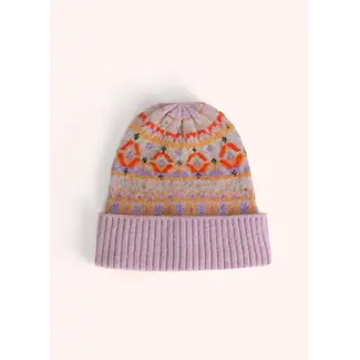 Powder Design Ltd Fair Isle Beanie in Cream Mix