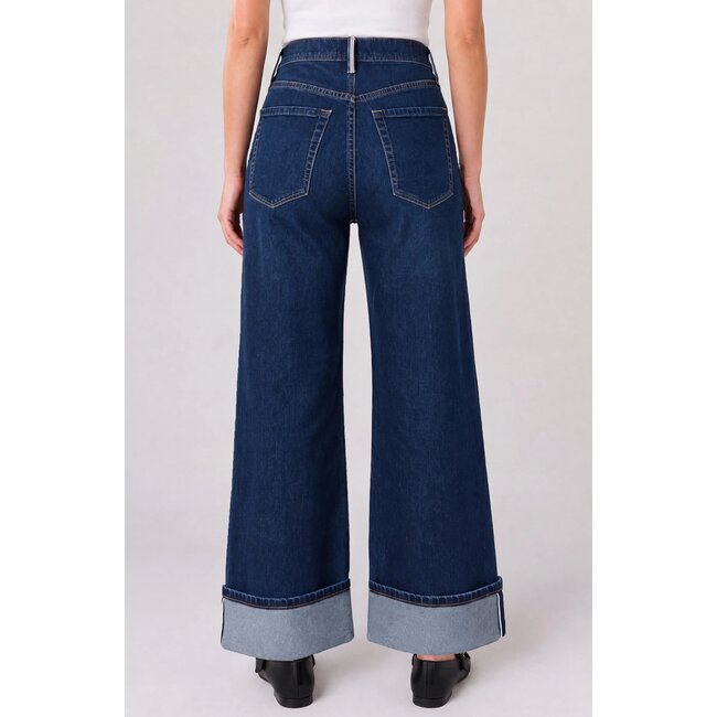 Liverpool Los Angeles Morgan High Rise Cuffed Wide Leg - Cosmic Dust