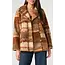 Liverpool Los Angeles Double Breasted Peacoat - Nutmeg Multi Plaid