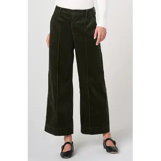 Liverpool Los Angeles Mid Rise Crop Wide Leg Trouser - Hunter Green