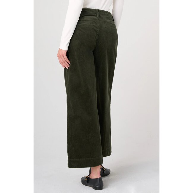 Liverpool Los Angeles Mid Rise Crop Wide Leg Trouser - Hunter Green