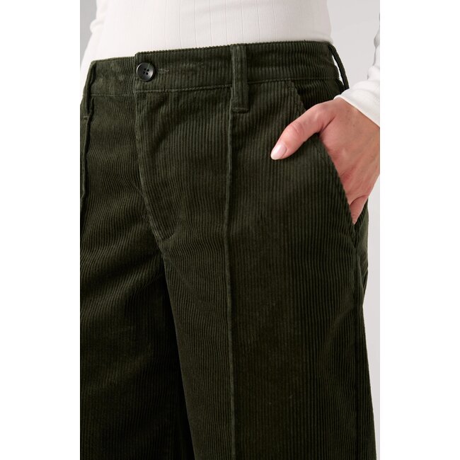 Liverpool Los Angeles Mid Rise Crop Wide Leg Trouser - Hunter Green