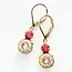 A Pocket of Posies Small Glass Drop Earrings - Deep Pink, Mint Opal & Rose Pink
